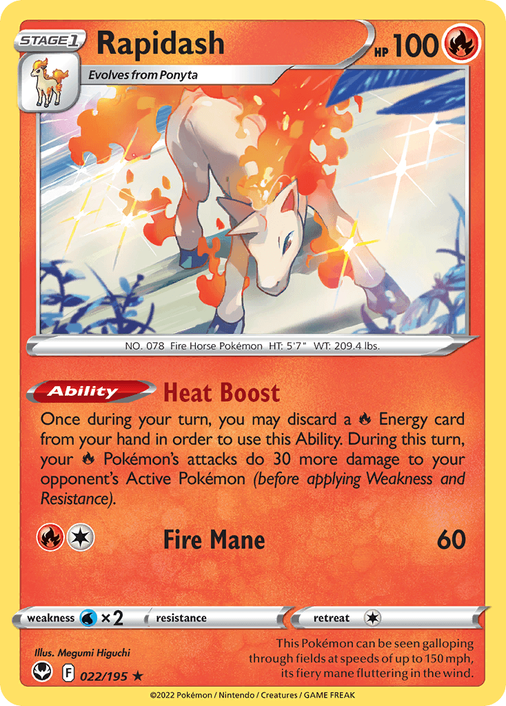 Rapidash, kortbilde fra pokemontcg.io