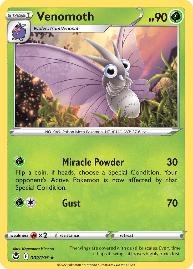 Venomoth, kortbilde fra pokemontcg.io