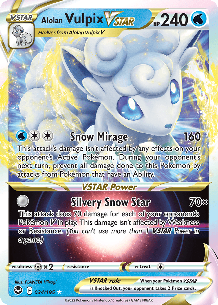 Alolan Vulpix VSTAR, kortbilde fra pokemontcg.io