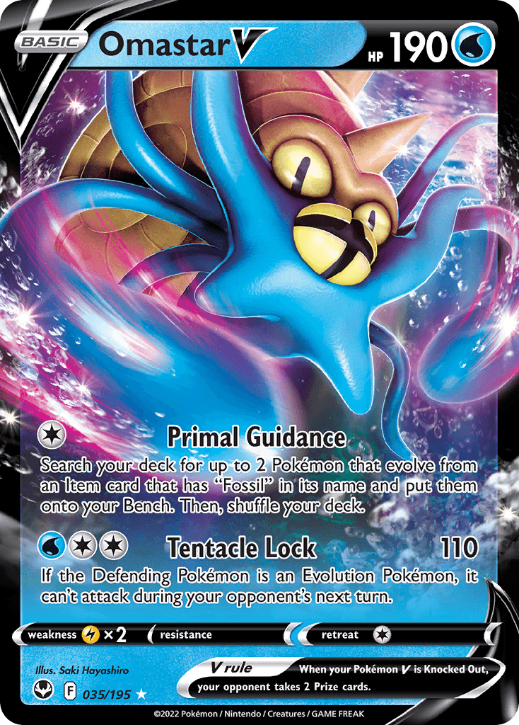 Omastar V, kortbilde fra pokemontcg.io