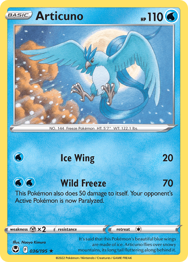 Articuno, kortbilde fra pokemontcg.io