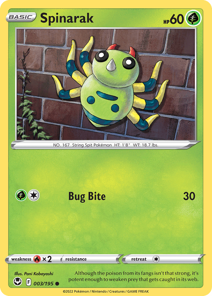Spinarak, kortbilde fra pokemontcg.io