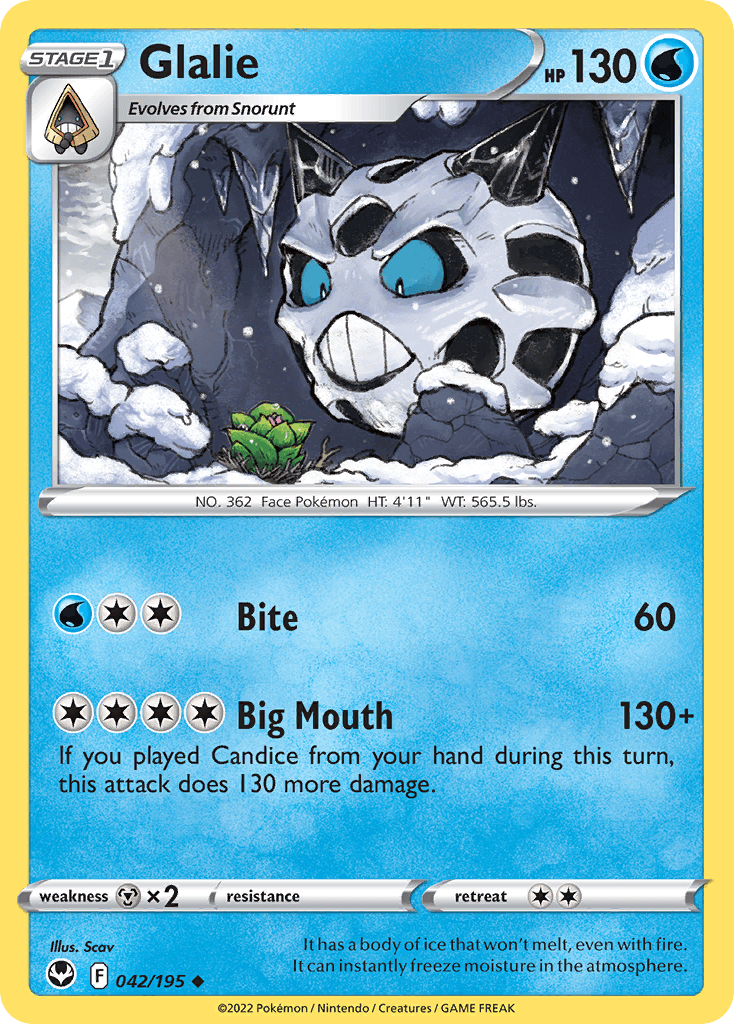 Glalie, kortbilde fra pokemontcg.io