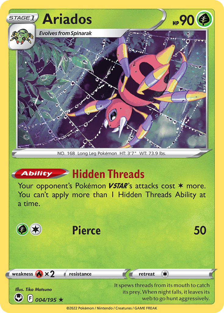 Ariados, kortbilde fra pokemontcg.io
