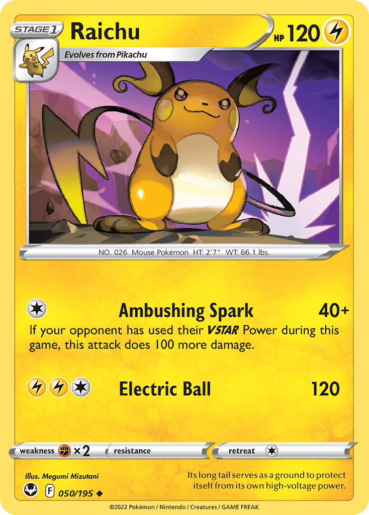 Raichu, kortbilde fra pokemontcg.io
