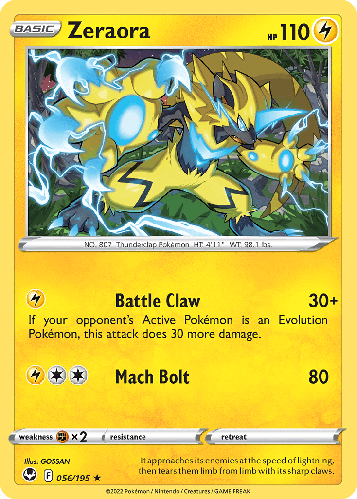 Zeraora, kortbilde fra pokemontcg.io
