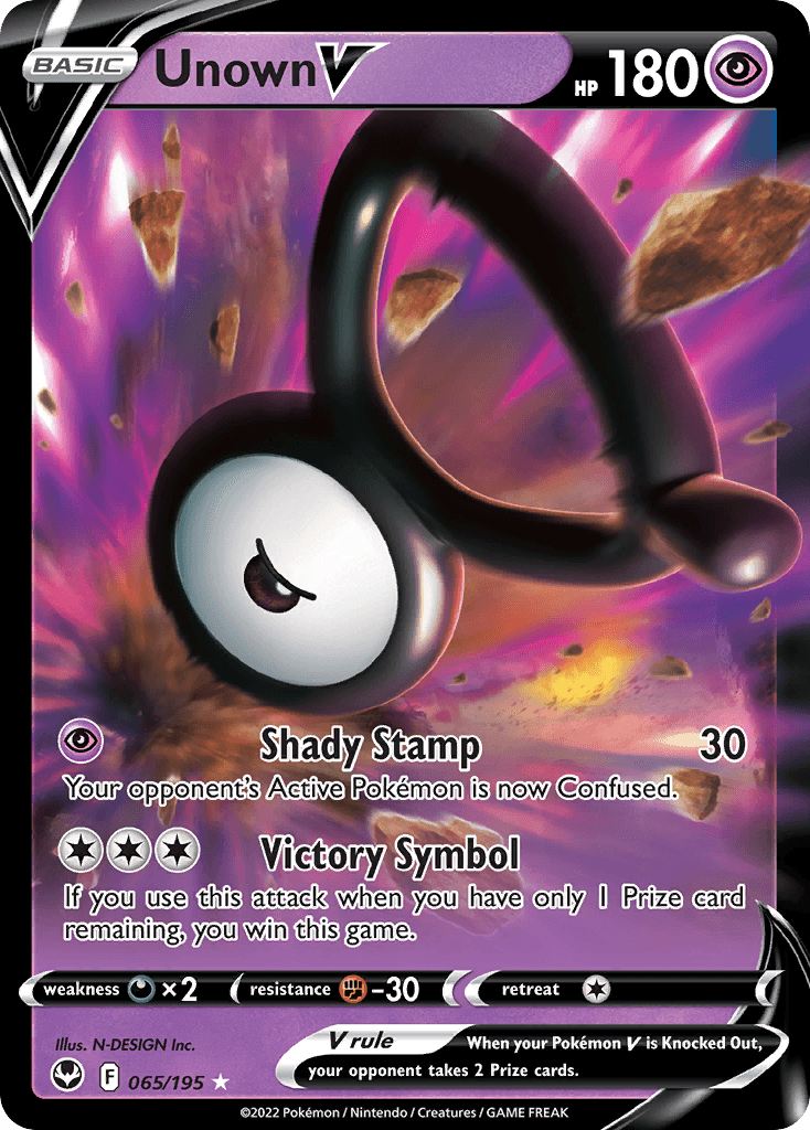 Unown V, kortbilde fra pokemontcg.io