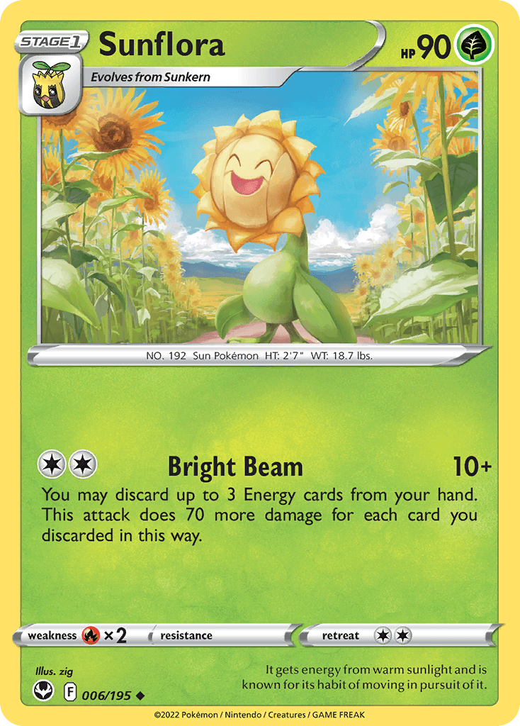 Sunflora, kortbilde fra pokemontcg.io