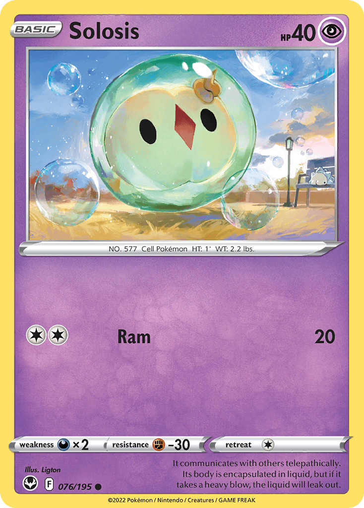 Solosis, kortbilde fra pokemontcg.io