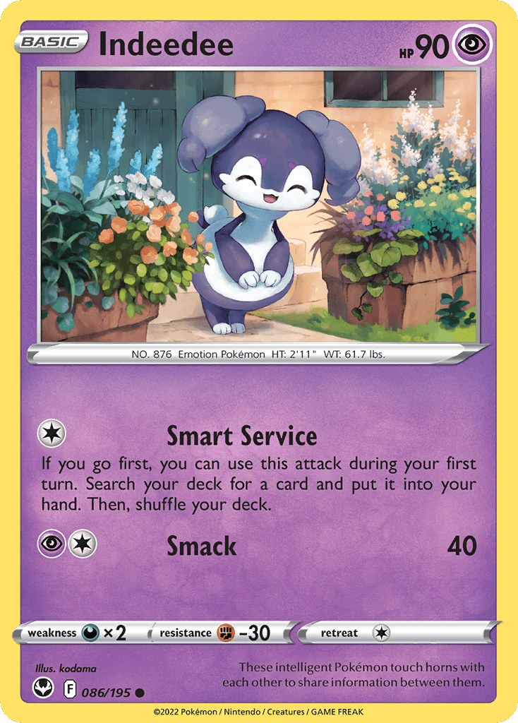 Indeedee, kortbilde fra pokemontcg.io