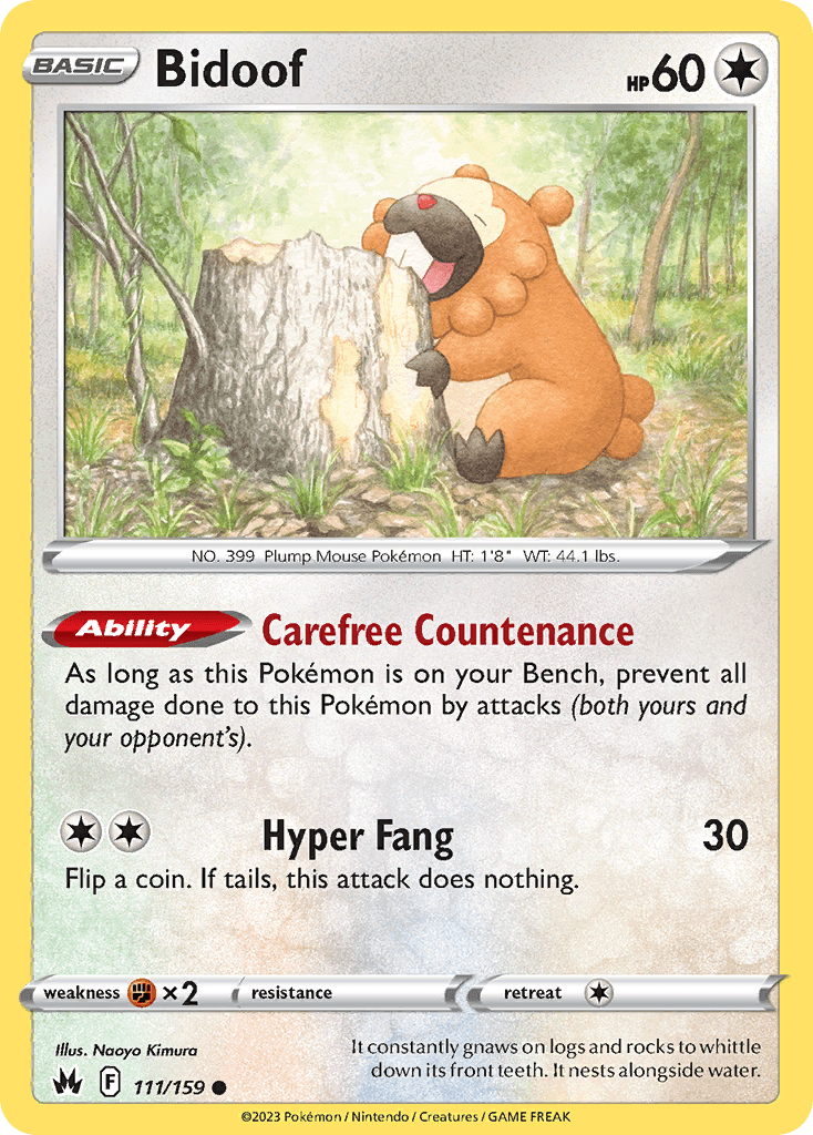 Bidoof, kortbilde fra pokemontcg.io