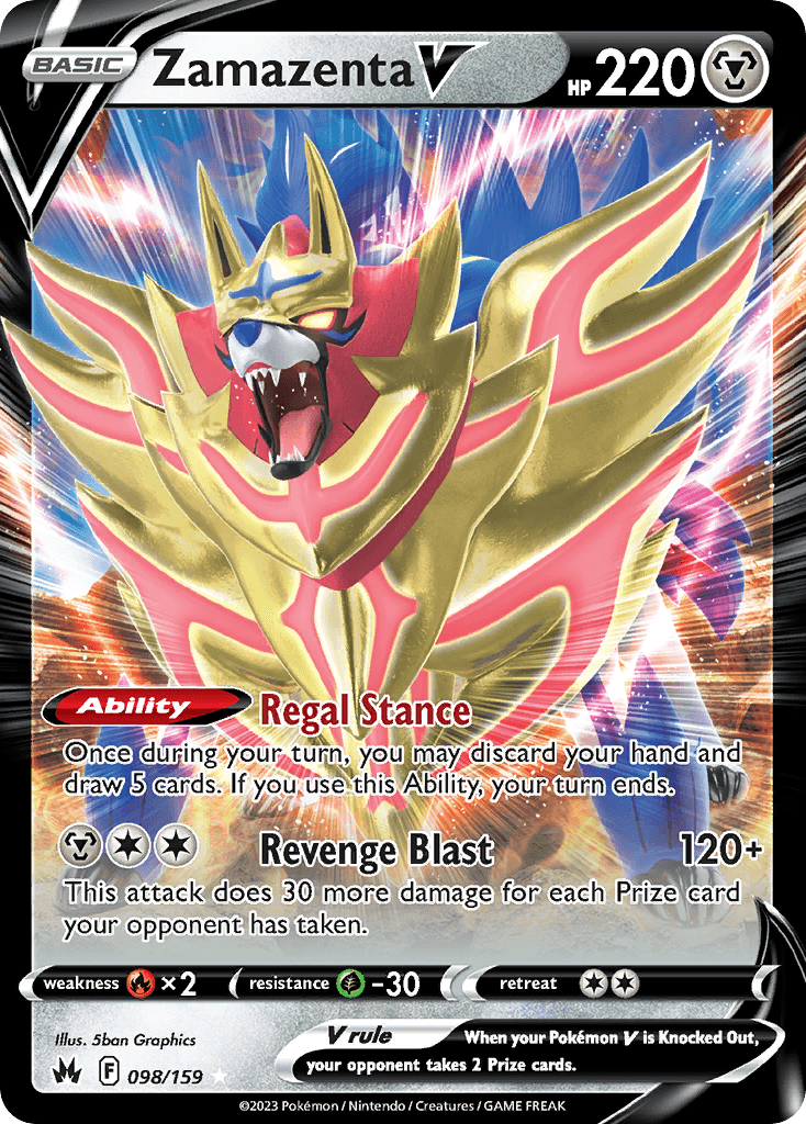 Zamazenta V, kortbilde fra pokemontcg.io