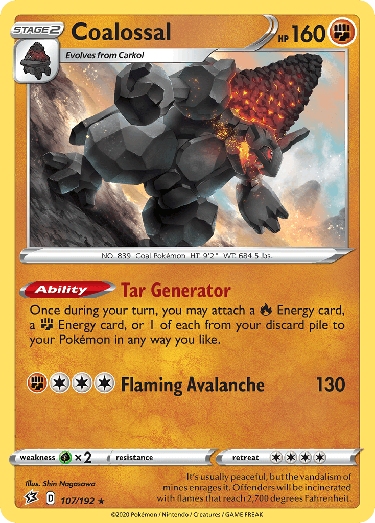 Coalossal, kortbilde fra pokemontcg.io