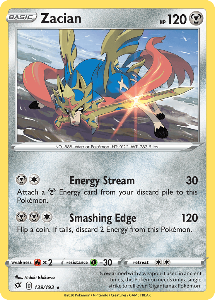 Zacian, kortbilde fra pokemontcg.io