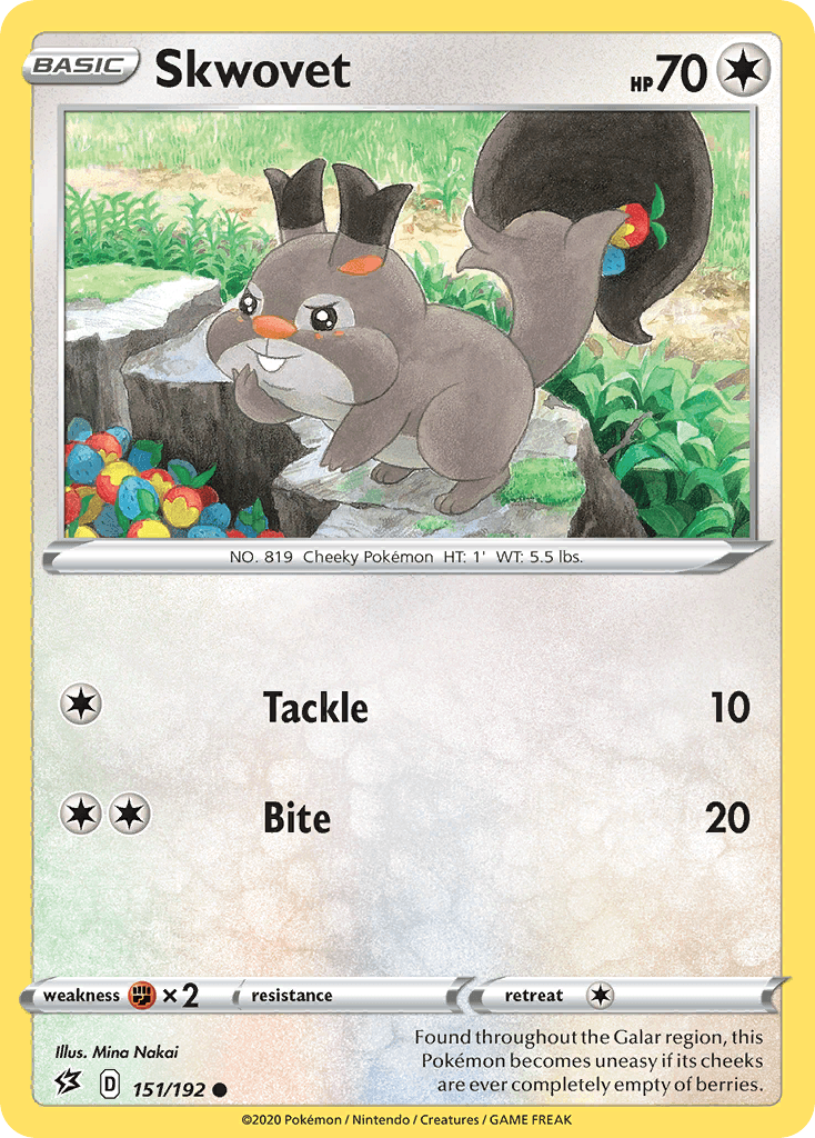 Skwovet, kortbilde fra pokemontcg.io