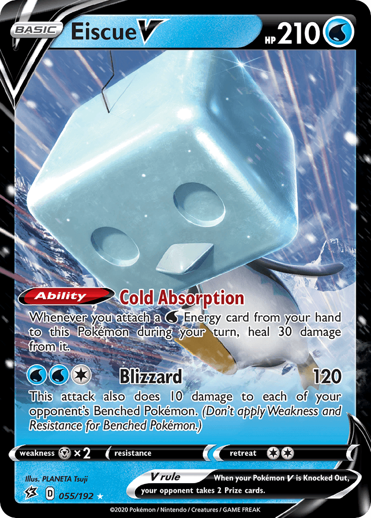 Eiscue V, kortbilde fra pokemontcg.io