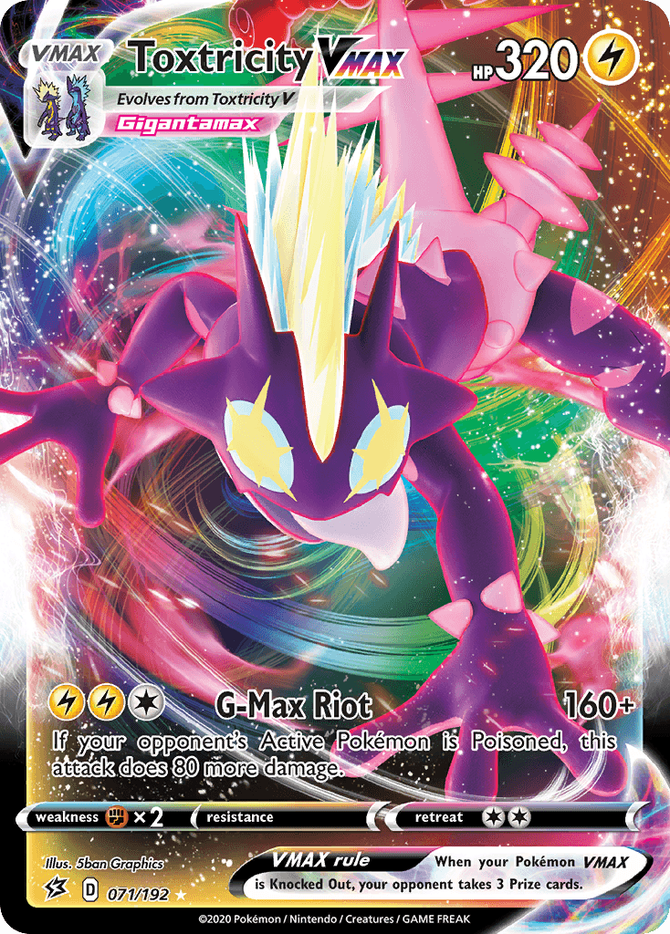 Toxtricity VMAX, kortbilde fra pokemontcg.io