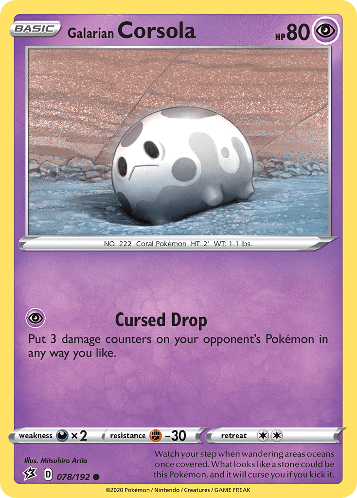 Galarian Corsola, kortbilde fra pokemontcg.io