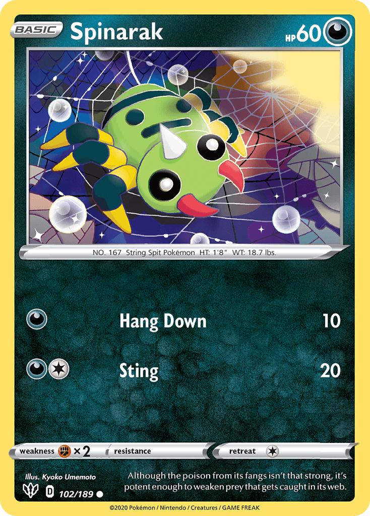 Spinarak, kortbilde fra pokemontcg.io