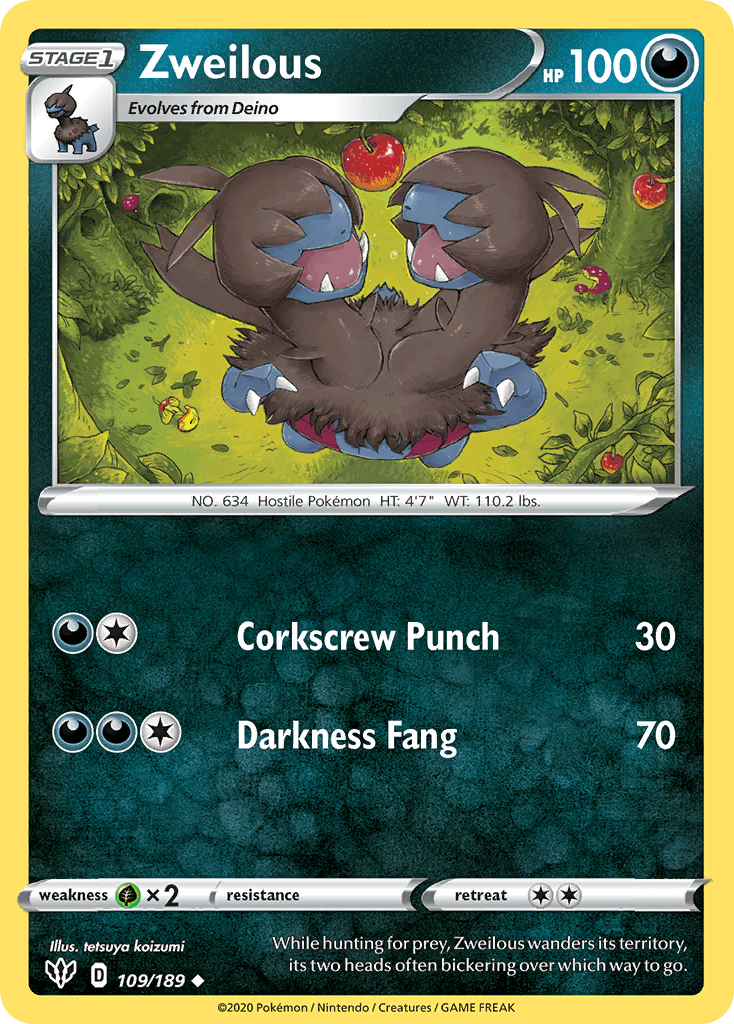 Zweilous, kortbilde fra pokemontcg.io