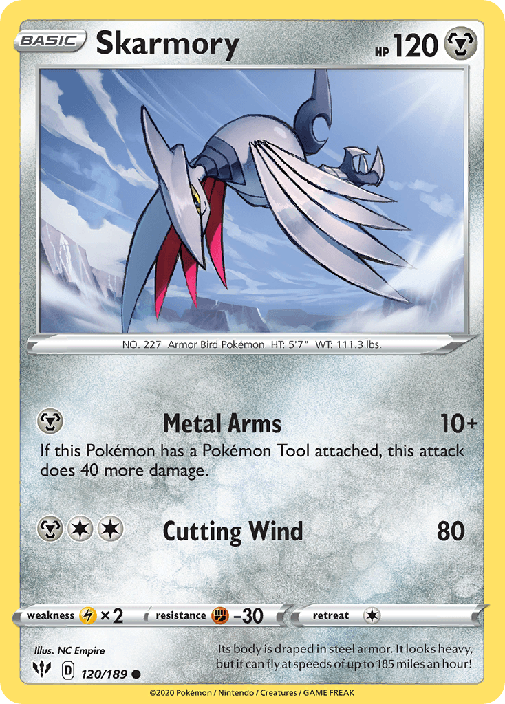Skarmory, kortbilde fra pokemontcg.io