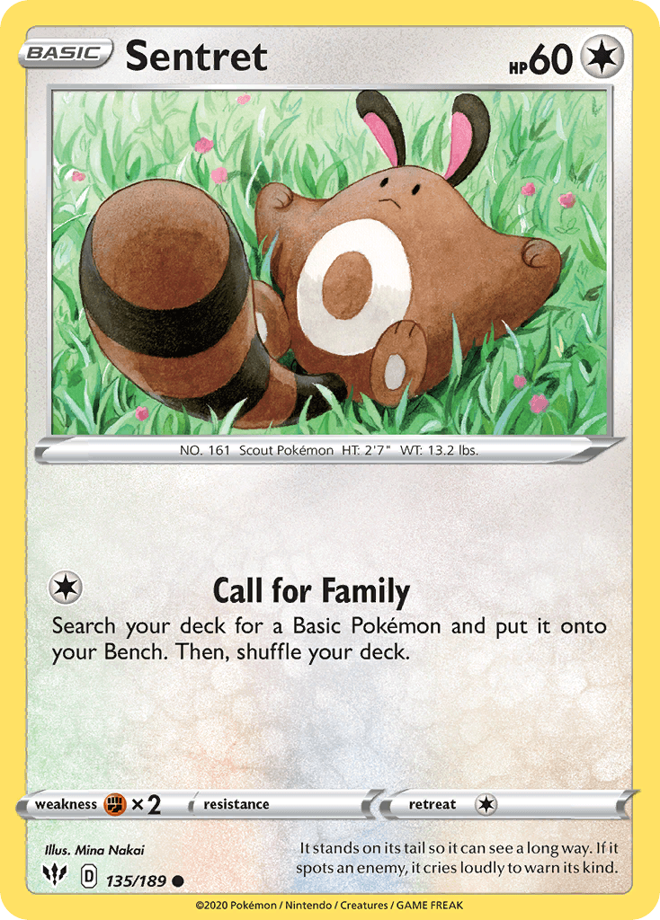 Sentret, kortbilde fra pokemontcg.io