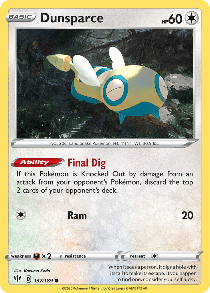 Dunsparce, kortbilde fra pokemontcg.io