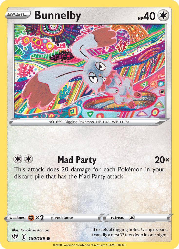 Bunnelby, kortbilde fra pokemontcg.io