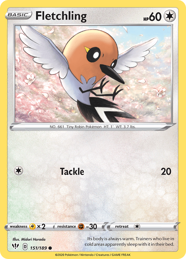 Fletchling, kortbilde fra pokemontcg.io