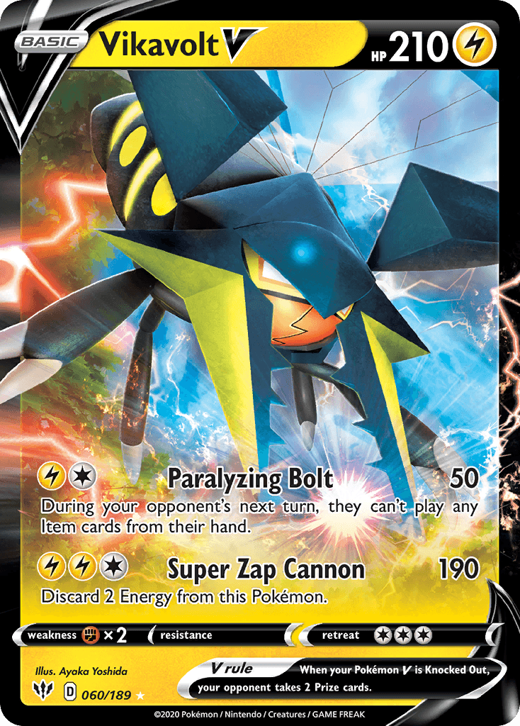 Vikavolt V, kortbilde fra pokemontcg.io