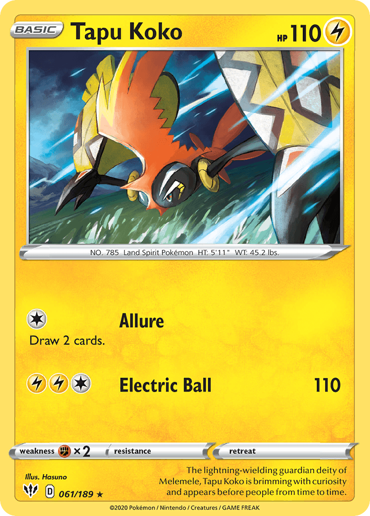 Tapu Koko, kortbilde fra pokemontcg.io