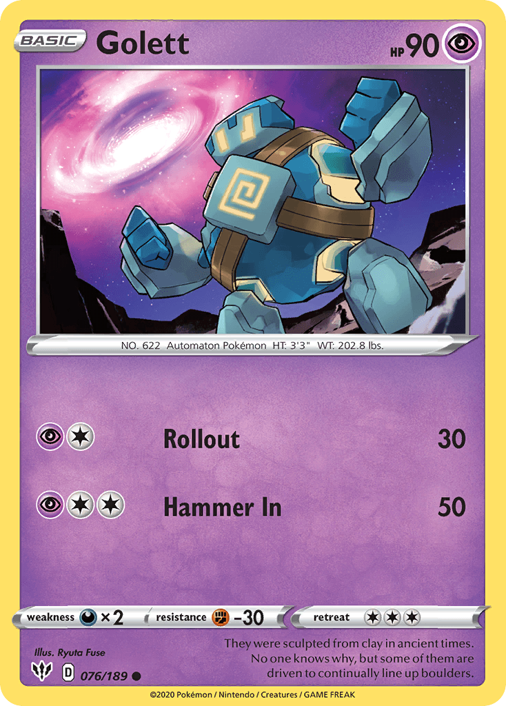 Golett, kortbilde fra pokemontcg.io