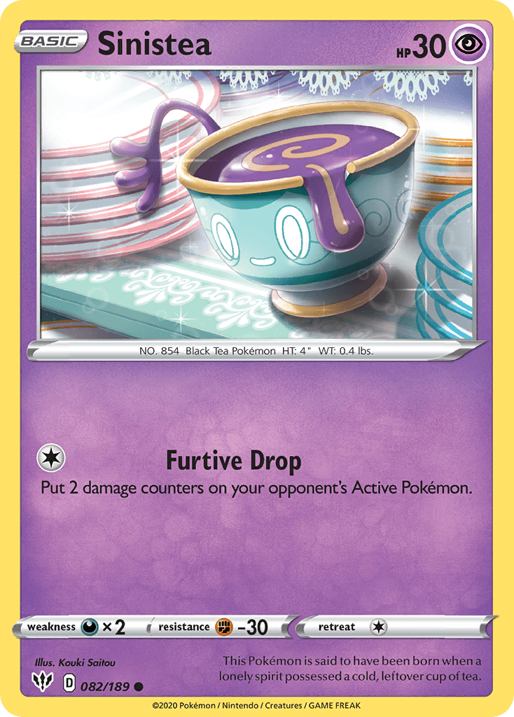 Sinistea, kortbilde fra pokemontcg.io