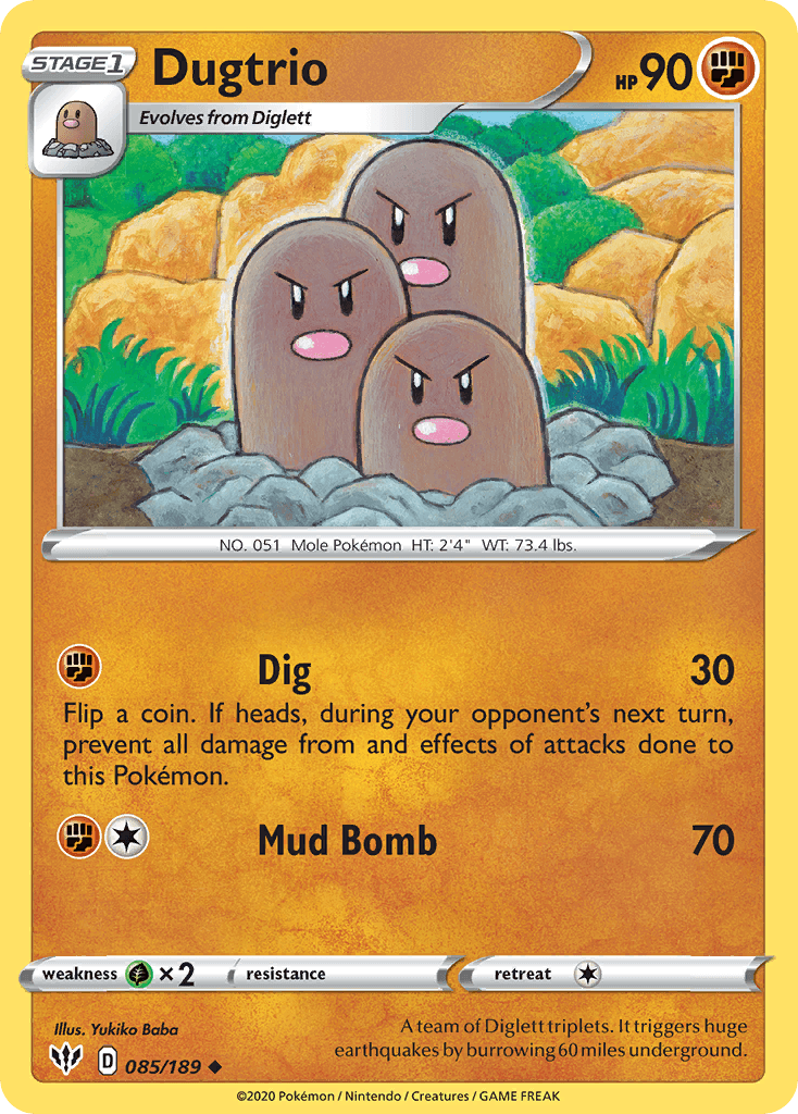 Dugtrio, kortbilde fra pokemontcg.io