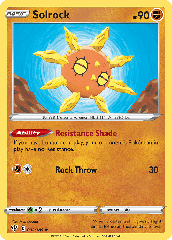 Solrock, kortbilde fra pokemontcg.io