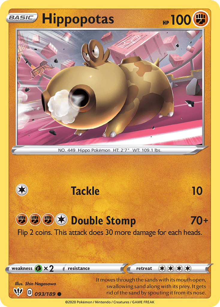 Hippopotas, kortbilde fra pokemontcg.io
