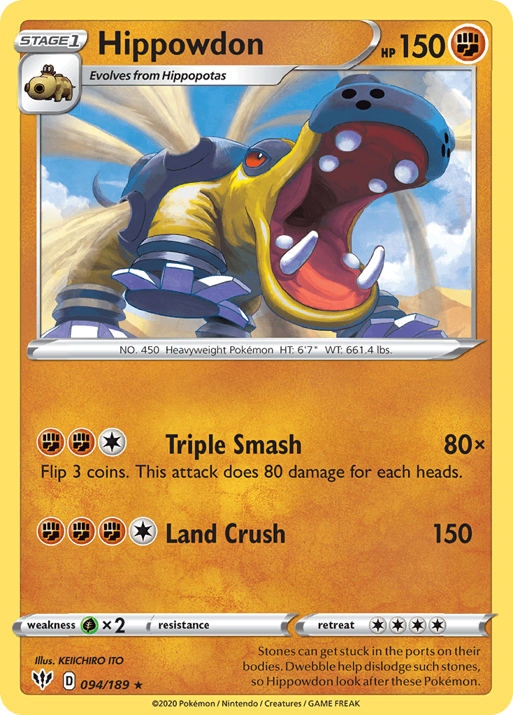 Hippowdon, kortbilde fra pokemontcg.io