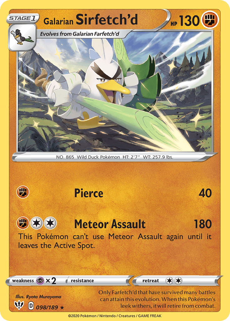 Galarian Sirfetch'd, kortbilde fra pokemontcg.io