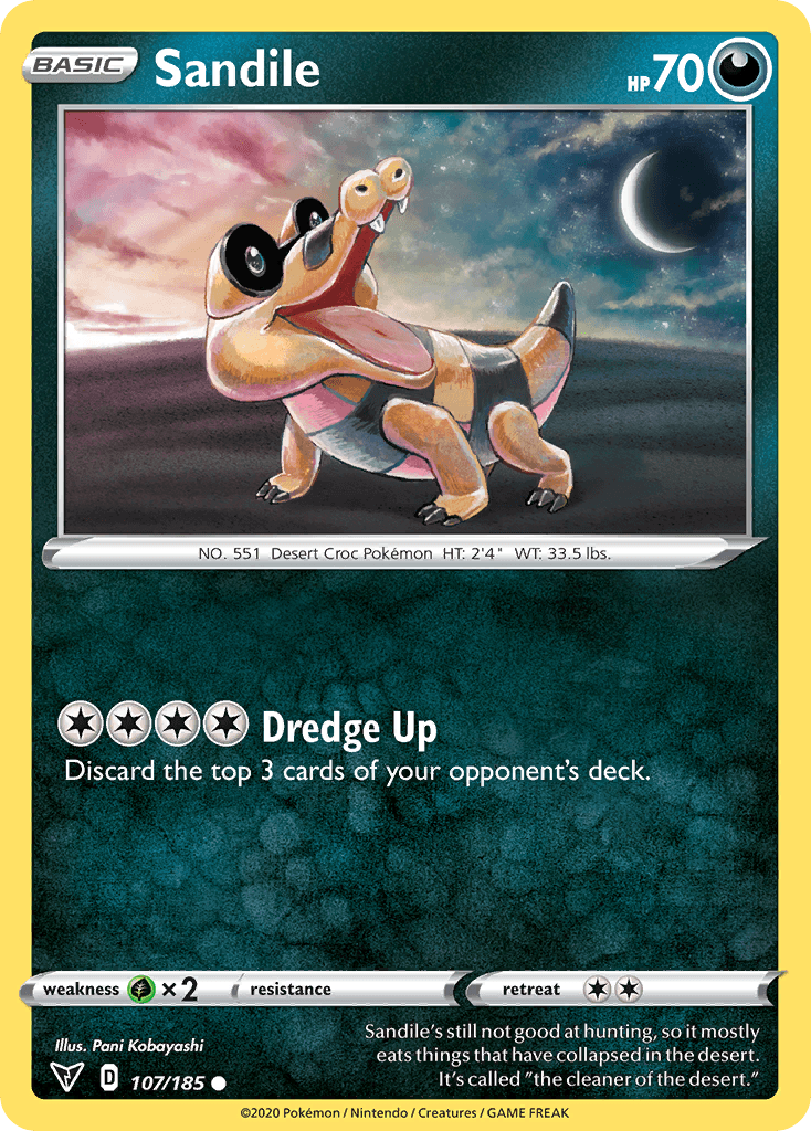 Sandile, kortbilde fra pokemontcg.io