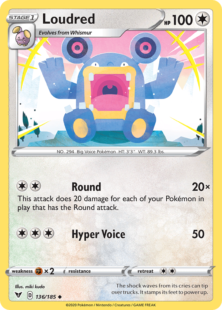Loudred, kortbilde fra pokemontcg.io