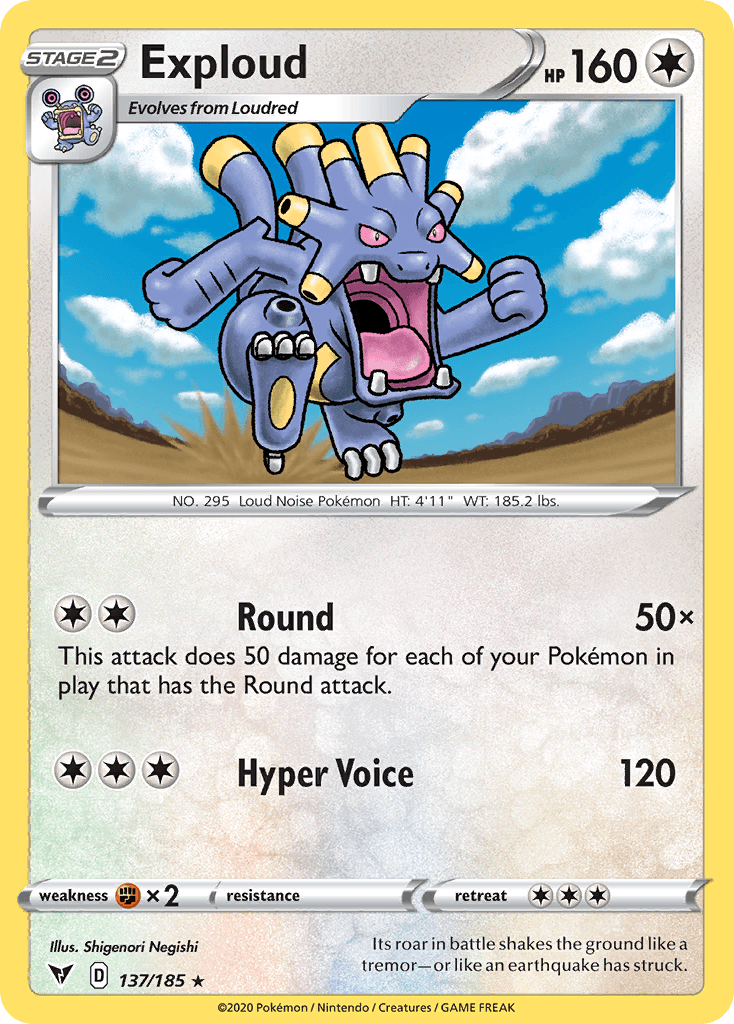 Exploud, kortbilde fra pokemontcg.io