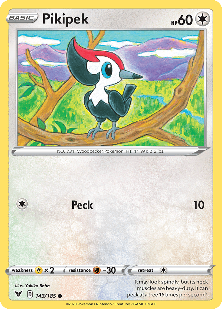 Pikipek, kortbilde fra pokemontcg.io