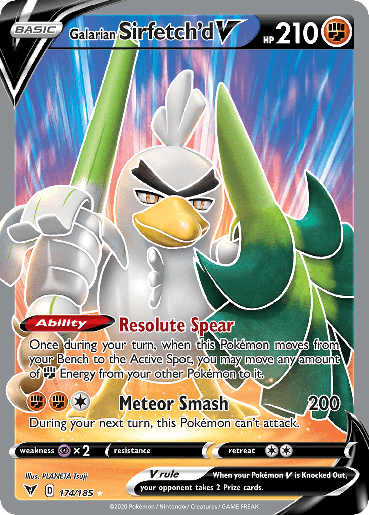 Galarian Sirfetch'd V, kortbilde fra pokemontcg.io