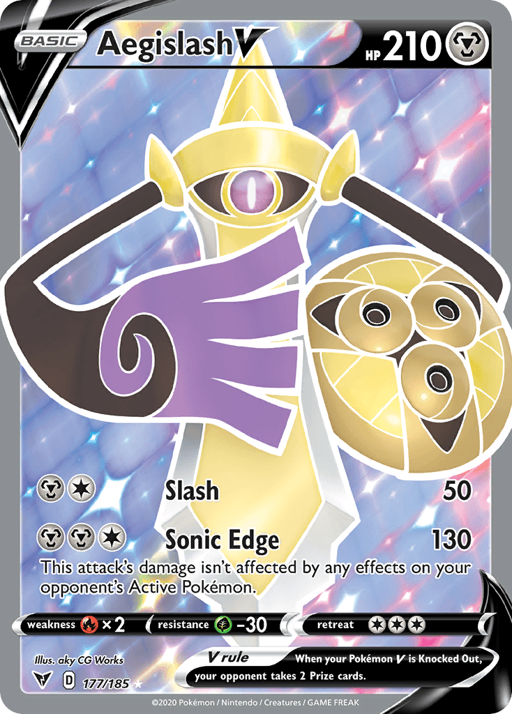 Aegislash V, kortbilde fra pokemontcg.io
