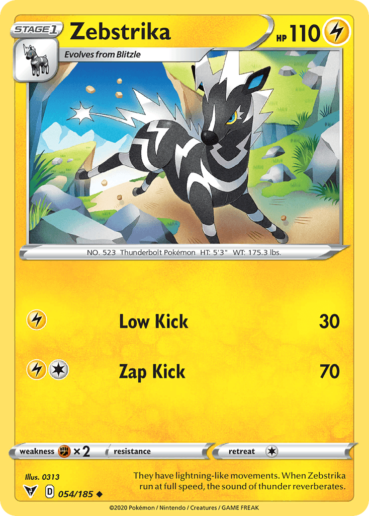 Zebstrika, kortbilde fra pokemontcg.io