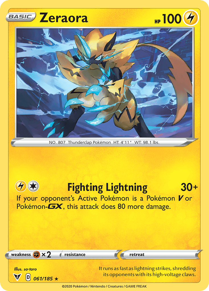 Zeraora, kortbilde fra pokemontcg.io