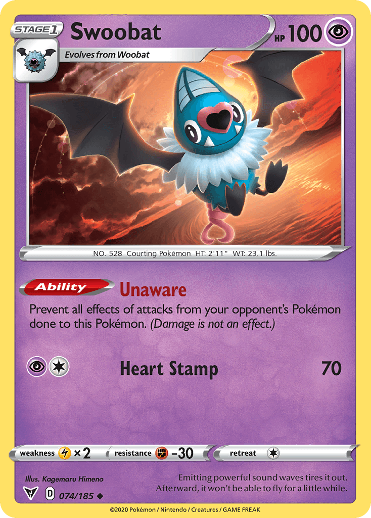 Swoobat, kortbilde fra pokemontcg.io