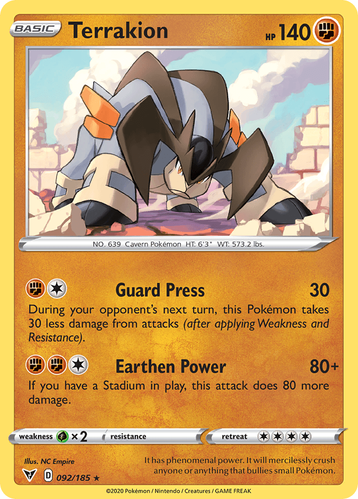 Terrakion, kortbilde fra pokemontcg.io