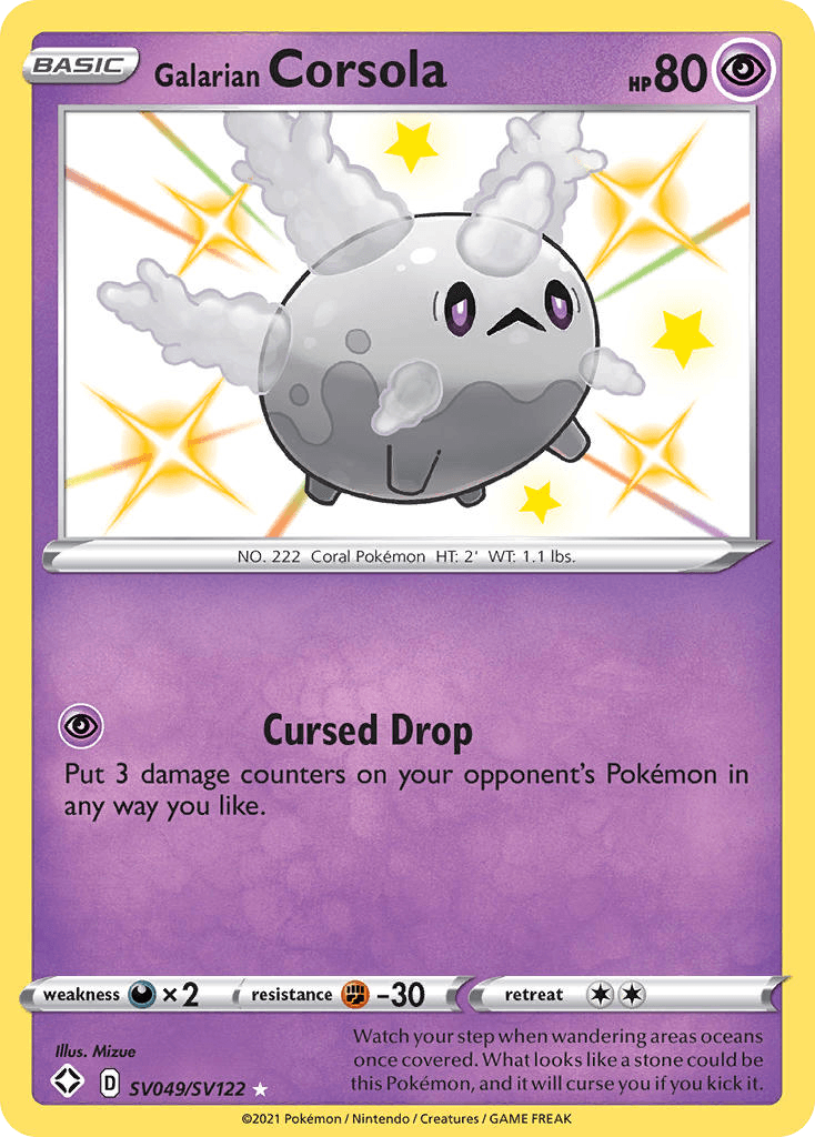 Galarian Corsola, kortbilde fra pokemontcg.io