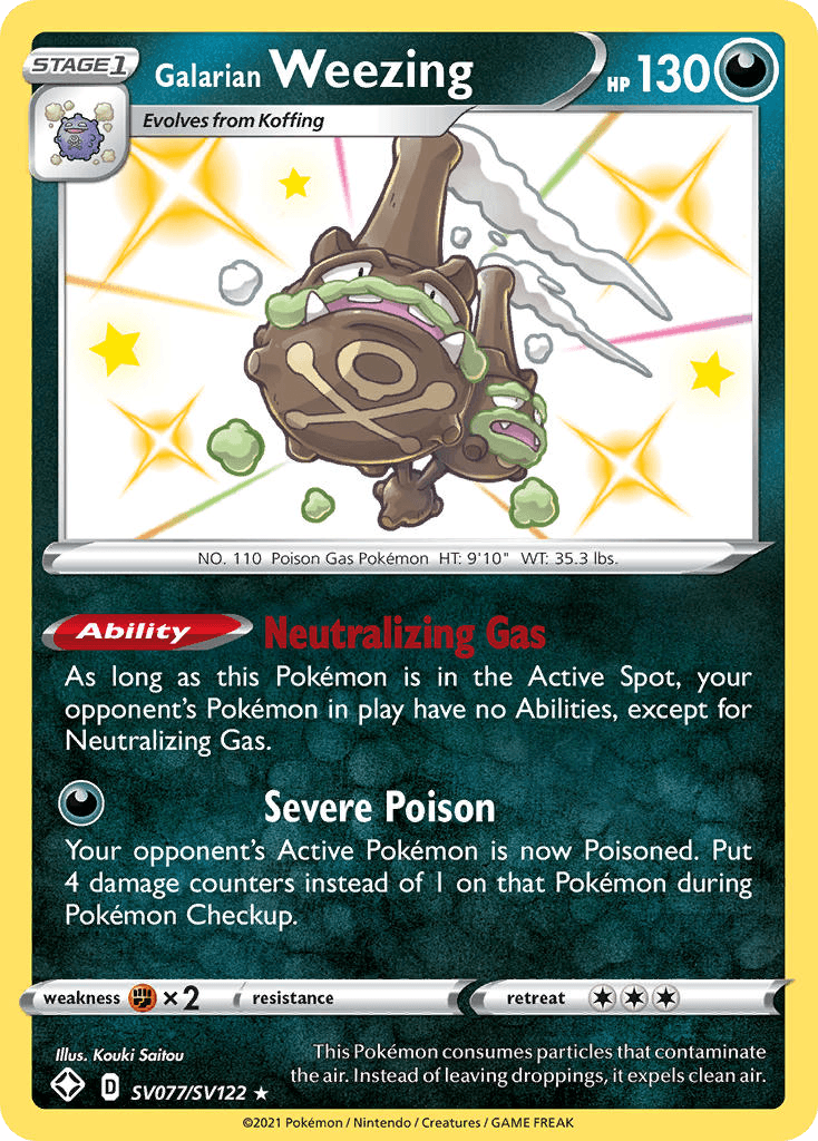 Galarian Weezing, kortbilde fra pokemontcg.io
